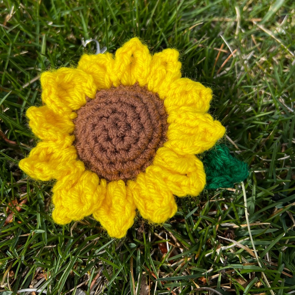 3/$20 Hand Crocheted Bright Sunflower Keychain! - Picture 8 of 10